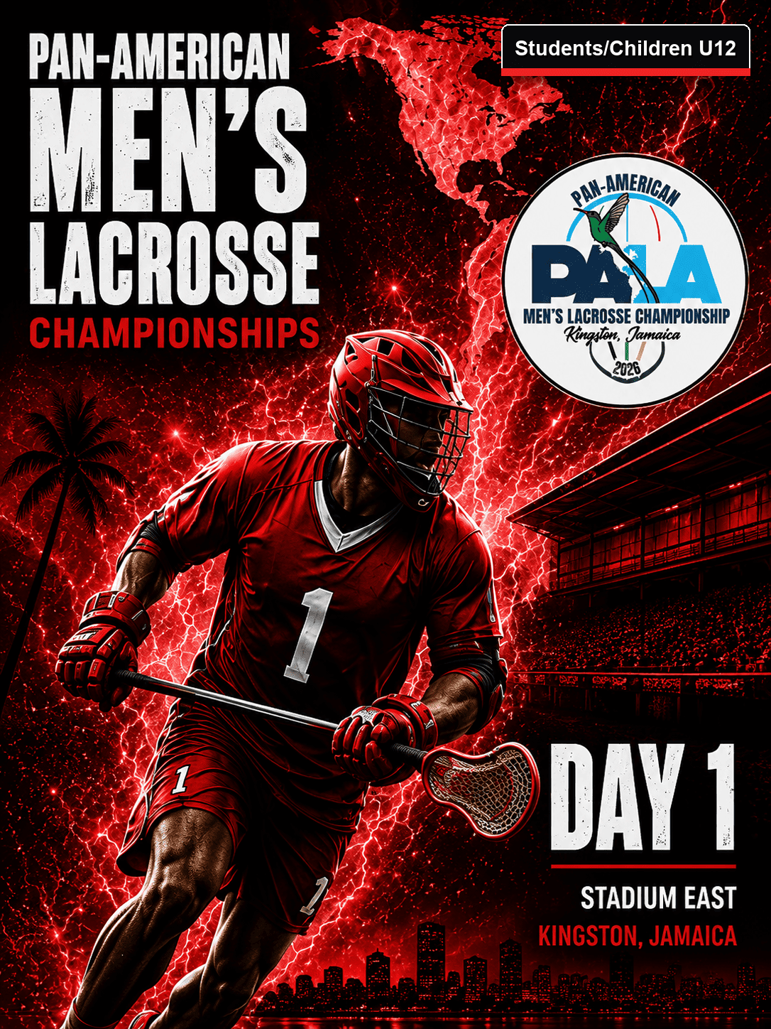 Pan-American Lacrosse Championships - Day 1 (Monday) Students/Children